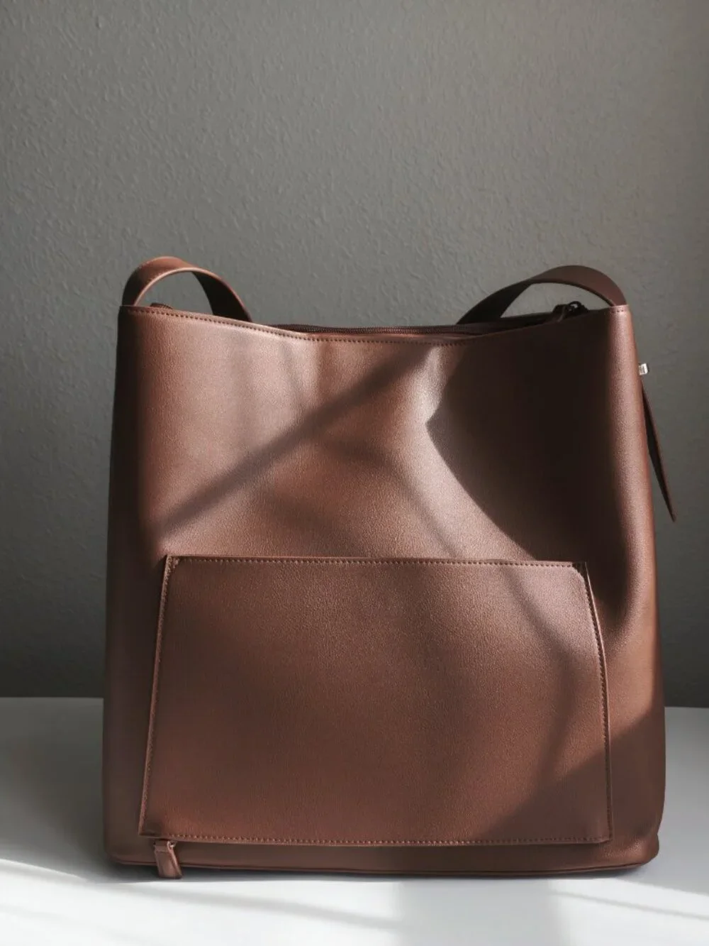 BEIS Essential Tote in Maple - Vegan Leather, New Without Tags